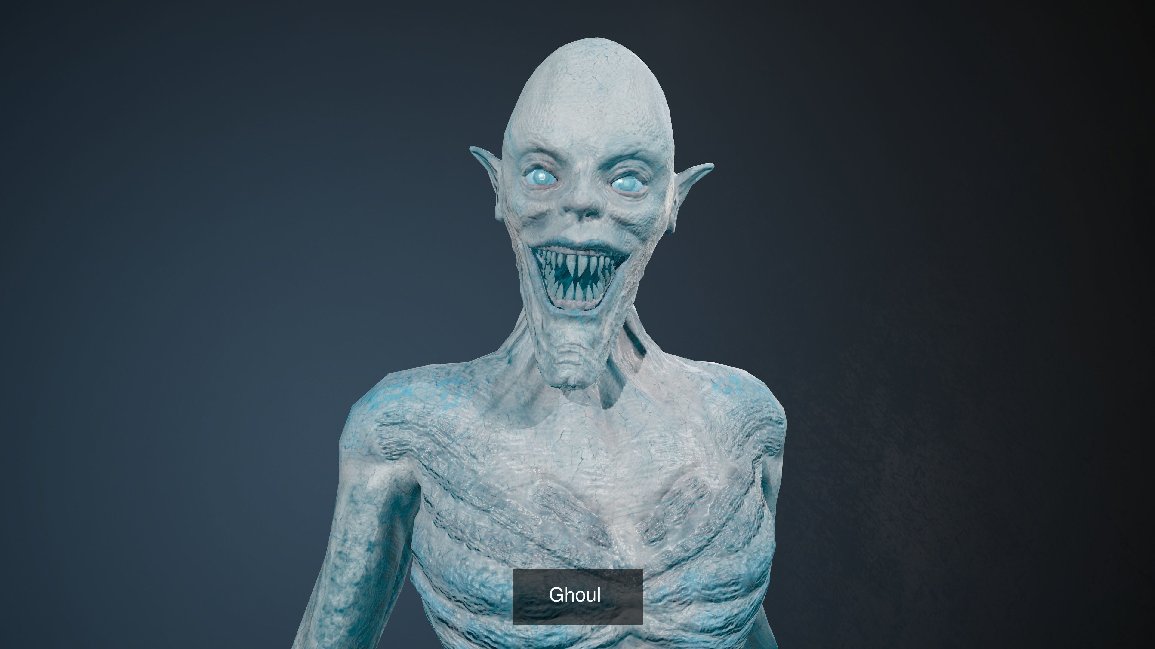 Ghoul zombie skeleton 3D Model Collection_5
