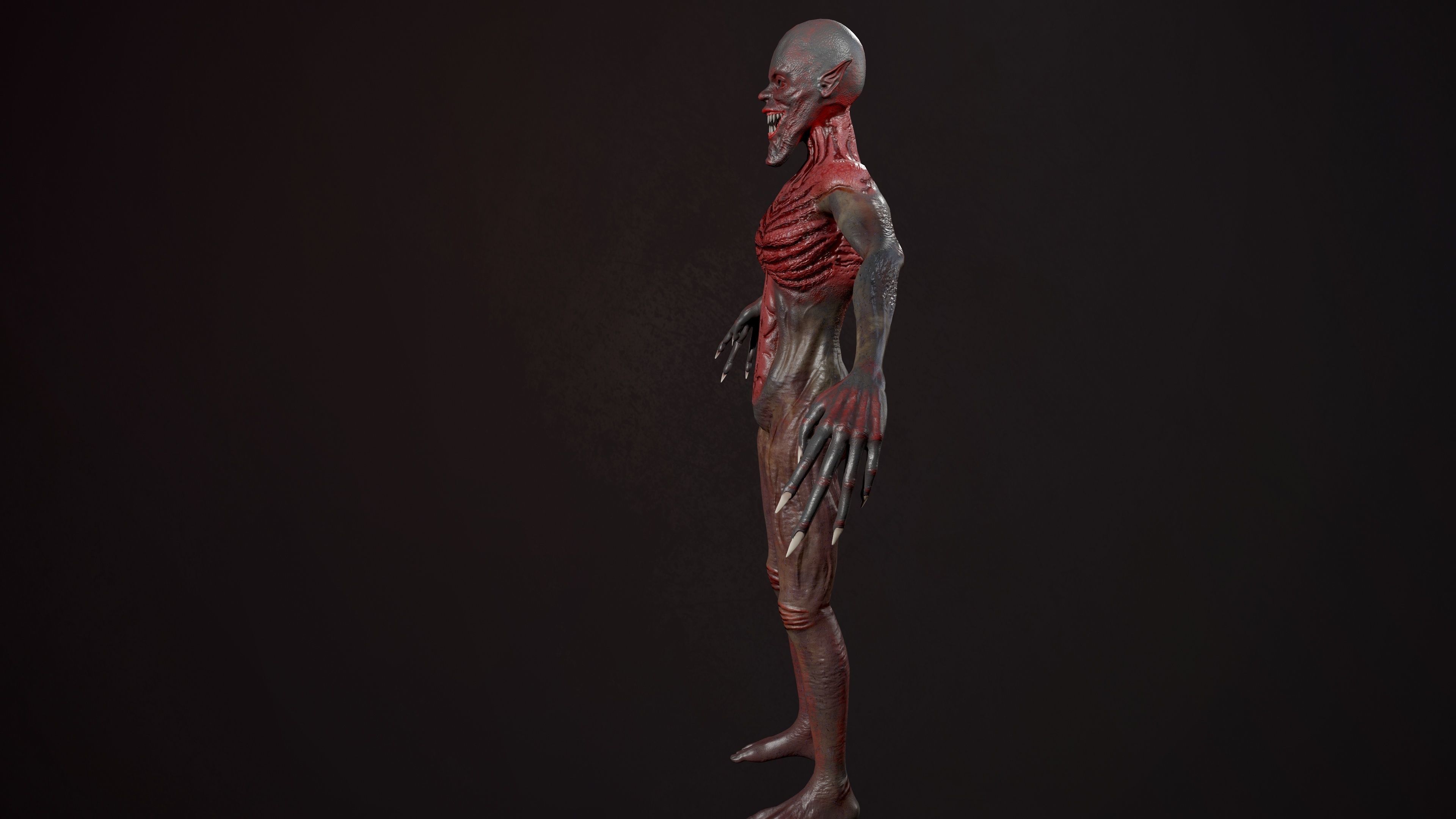 Ghoul zombie skeleton 3D Model Collection_14