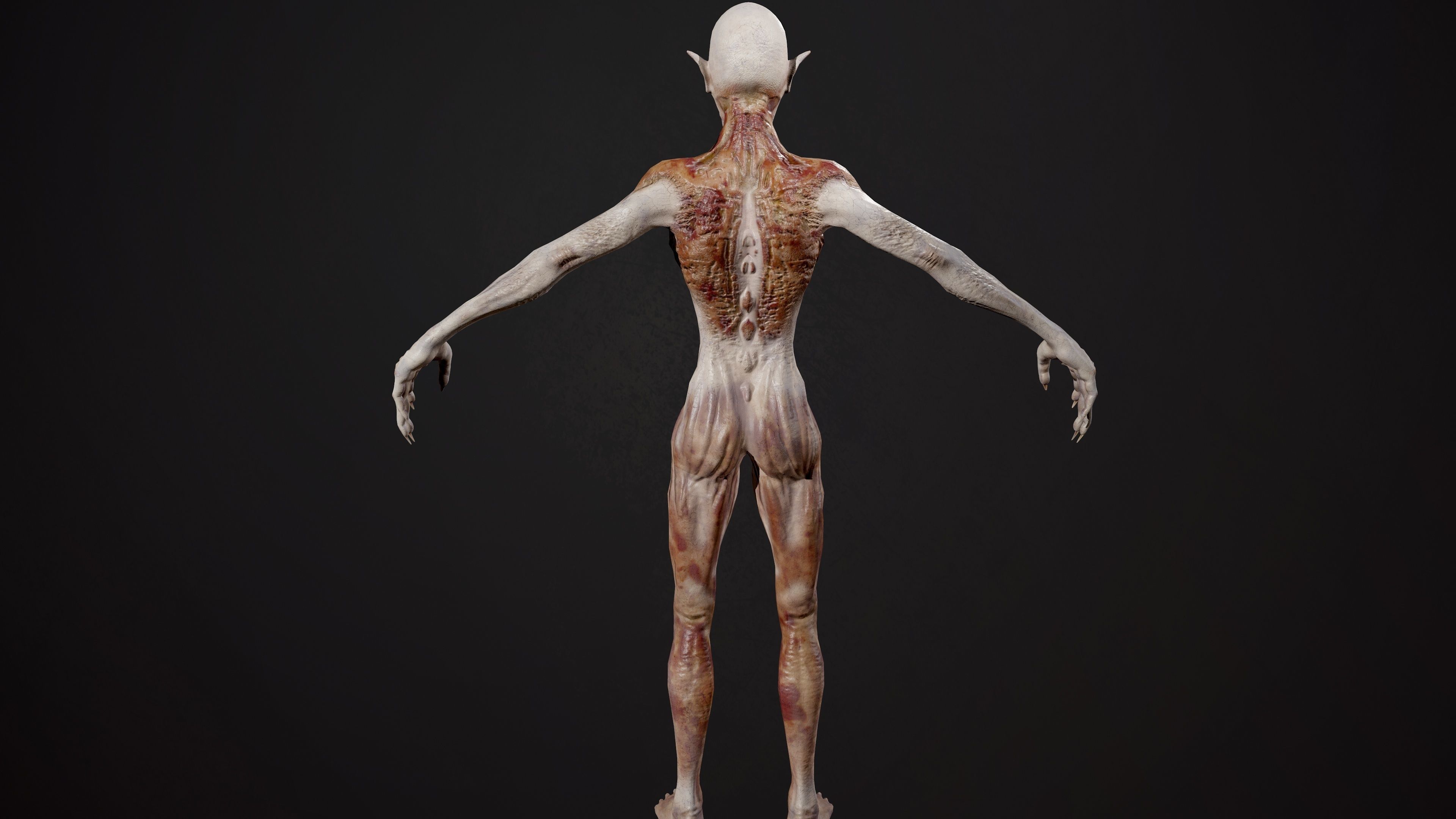 Ghoul zombie skeleton 3D Model Collection_9