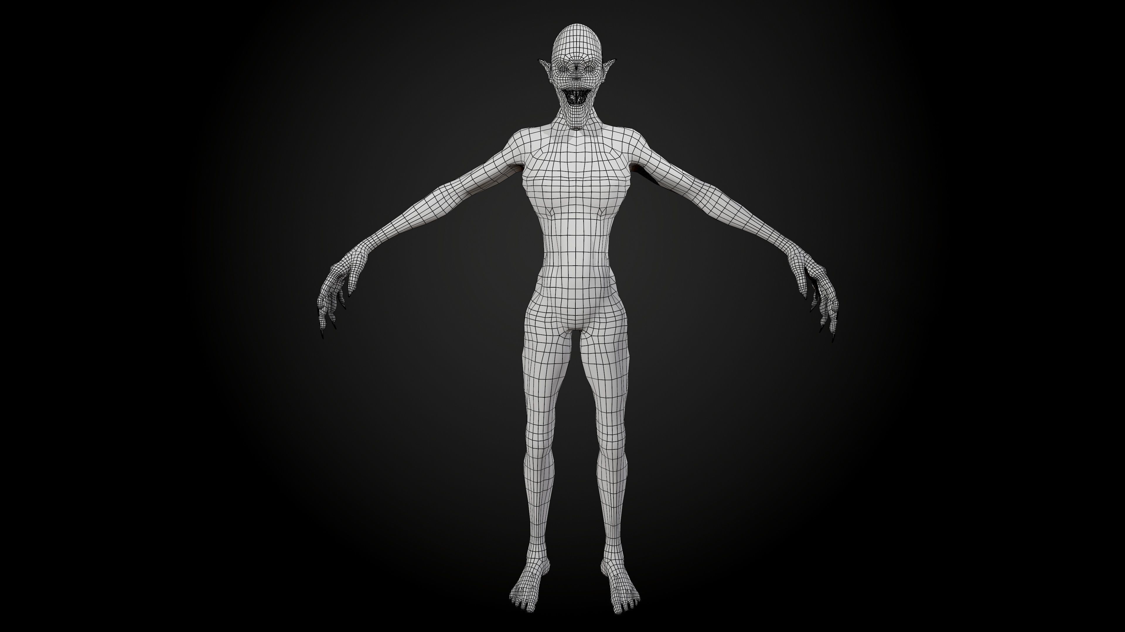 Ghoul zombie skeleton 3D Model Collection_25