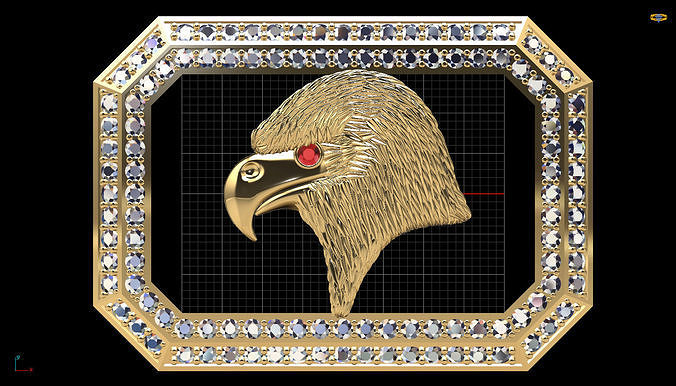 Belt buckle Eagle 3D print model