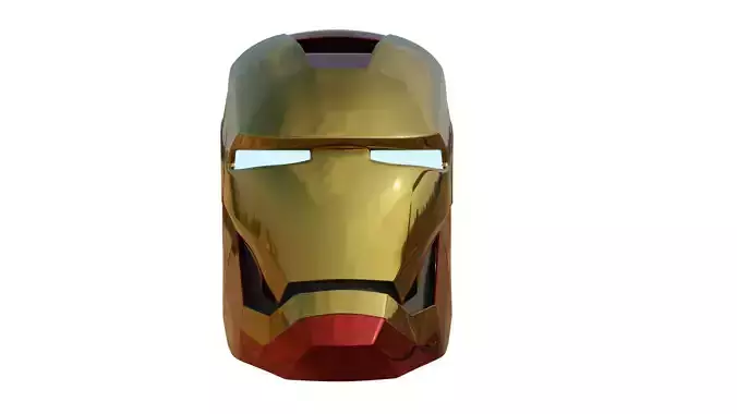 Iron Man Helmet High poly and Low poly
