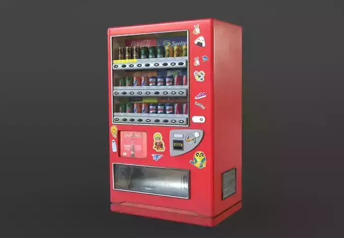 Japan Vending Machine  PBR Low-poly 3D model