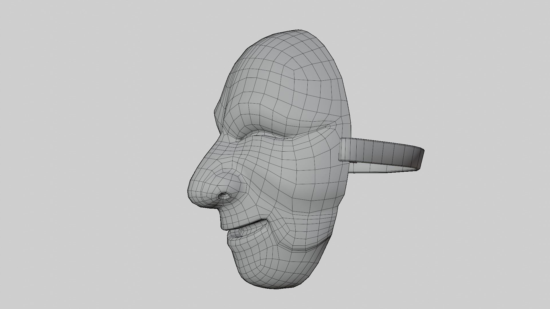 money heist korean Mask 3d Model Lowply Game Animation Low-poly 3D model_6