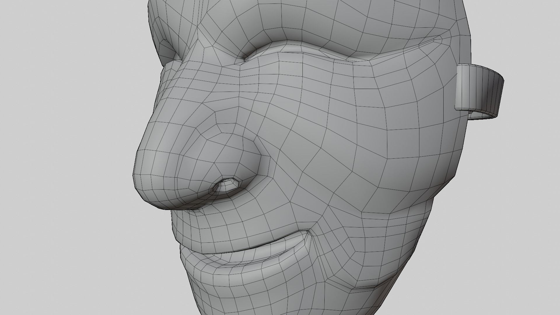 money heist korean Mask 3d Model Lowply Game Animation Low-poly 3D model_9