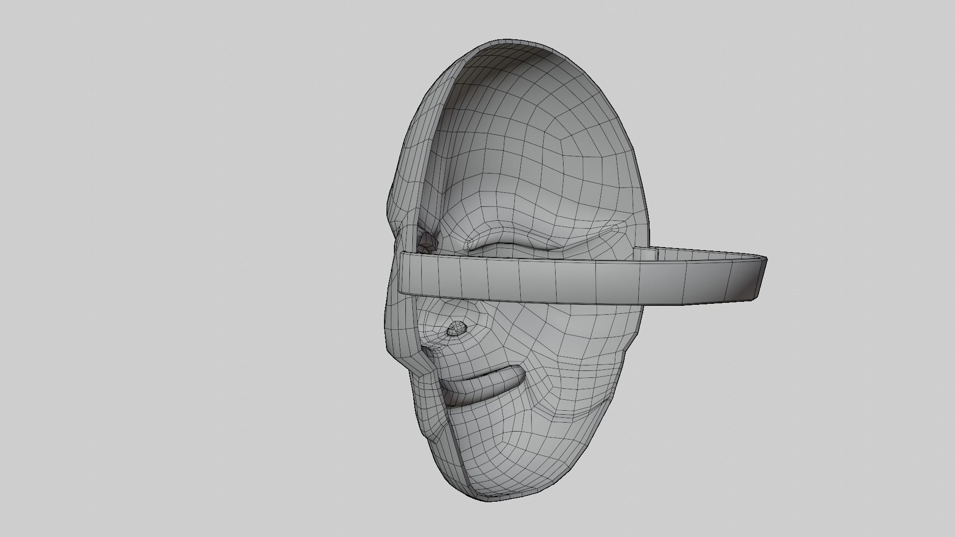 money heist korean Mask 3d Model Lowply Game Animation Low-poly 3D model_7