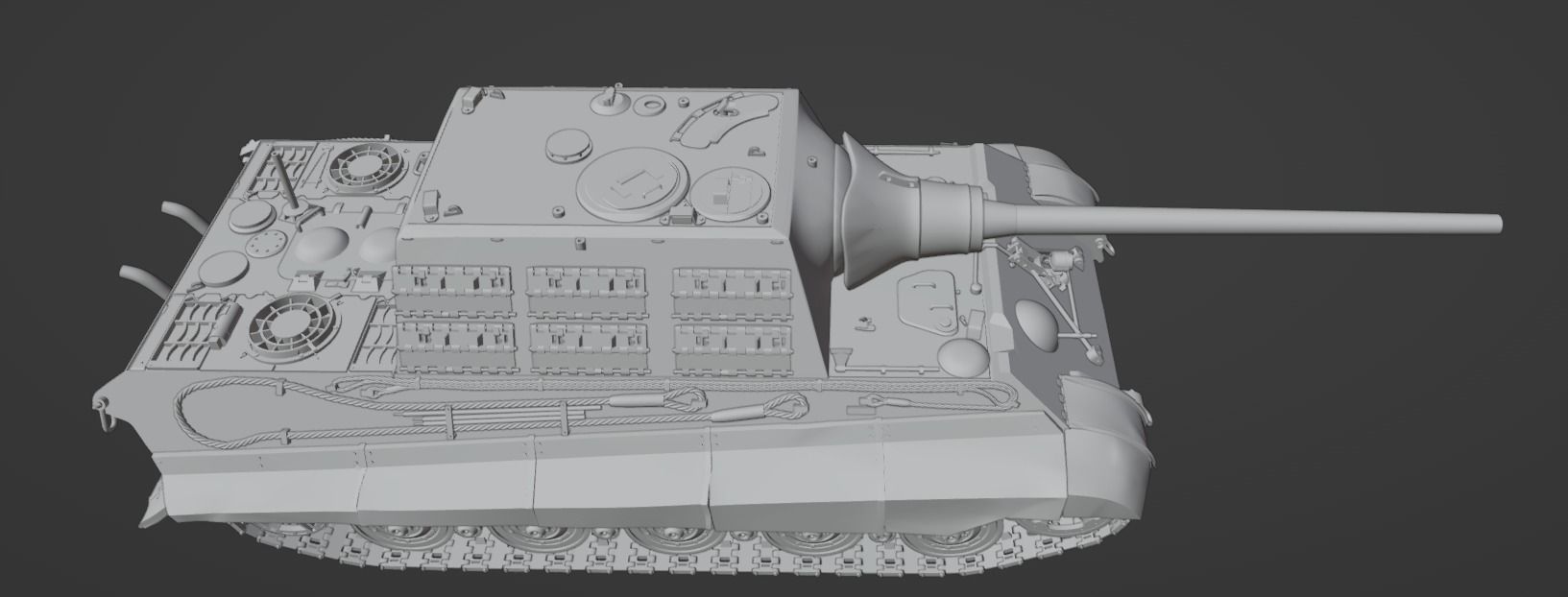 H0 1-87 scale Jagdpanzer VI Jagdtiger 3D print model_9