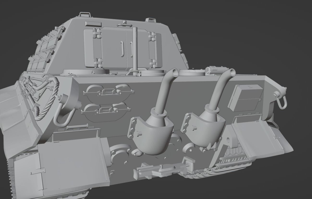 H0 1-87 scale Jagdpanzer VI Jagdtiger 3D print model_15