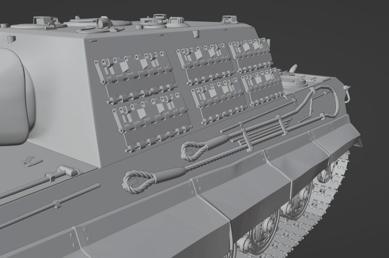 H0 1-87 scale Jagdpanzer VI Jagdtiger 3D print model_13