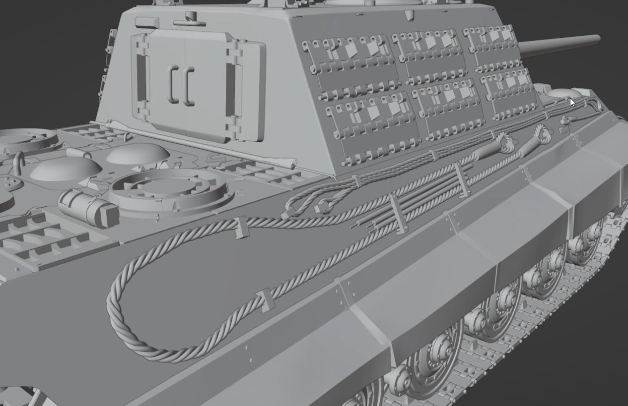 H0 1-87 scale Jagdpanzer VI Jagdtiger 3D print model_14
