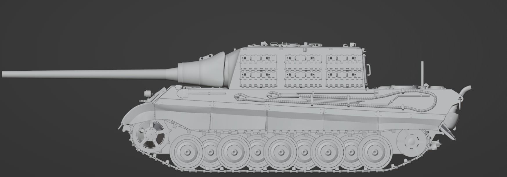 H0 1-87 scale Jagdpanzer VI Jagdtiger 3D print model_1