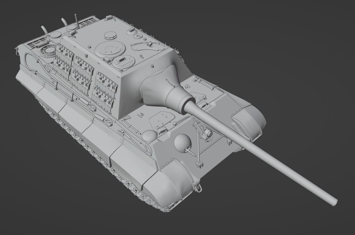 H0 1-87 scale Jagdpanzer VI Jagdtiger 3D print model_10