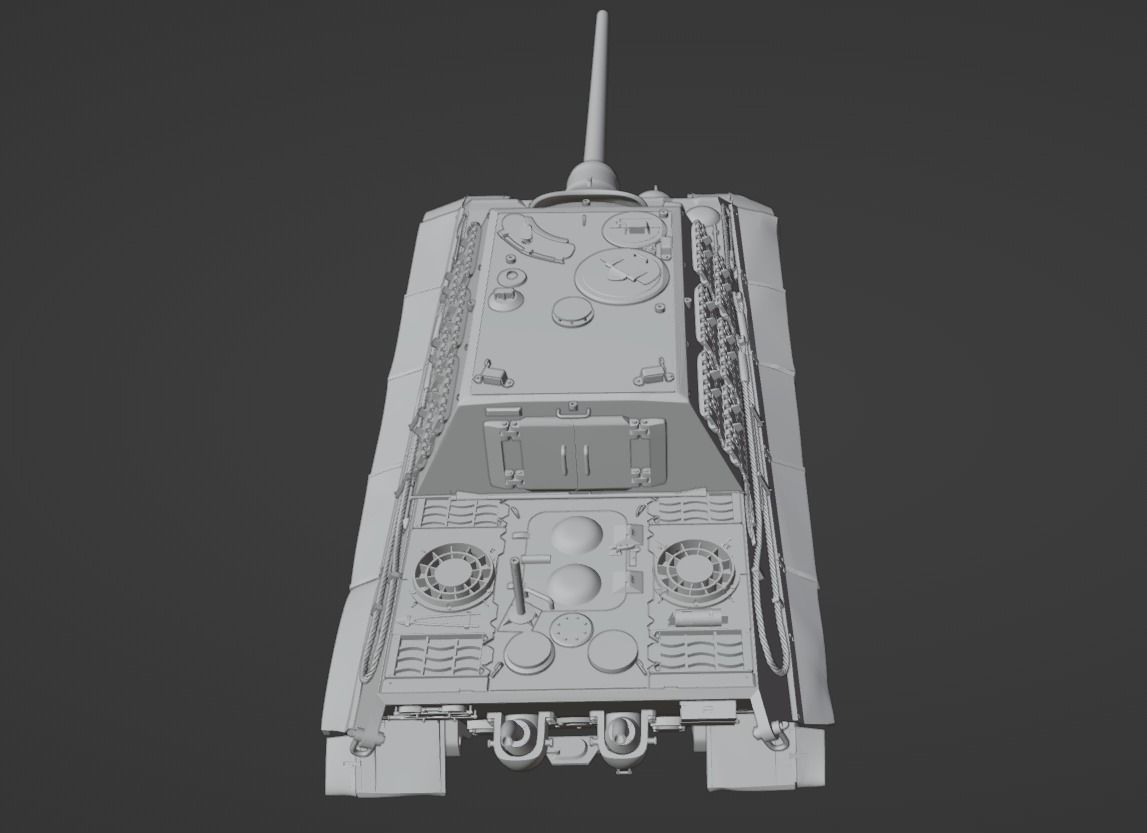 H0 1-87 scale Jagdpanzer VI Jagdtiger 3D print model_7