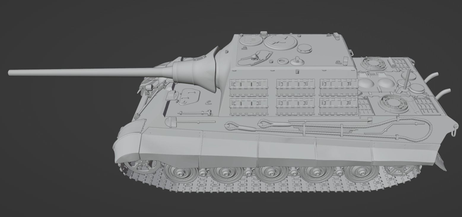H0 1-87 scale Jagdpanzer VI Jagdtiger 3D print model_5