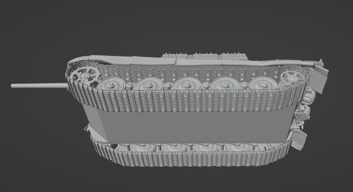 H0 1-87 scale Jagdpanzer VI Jagdtiger 3D print model_12