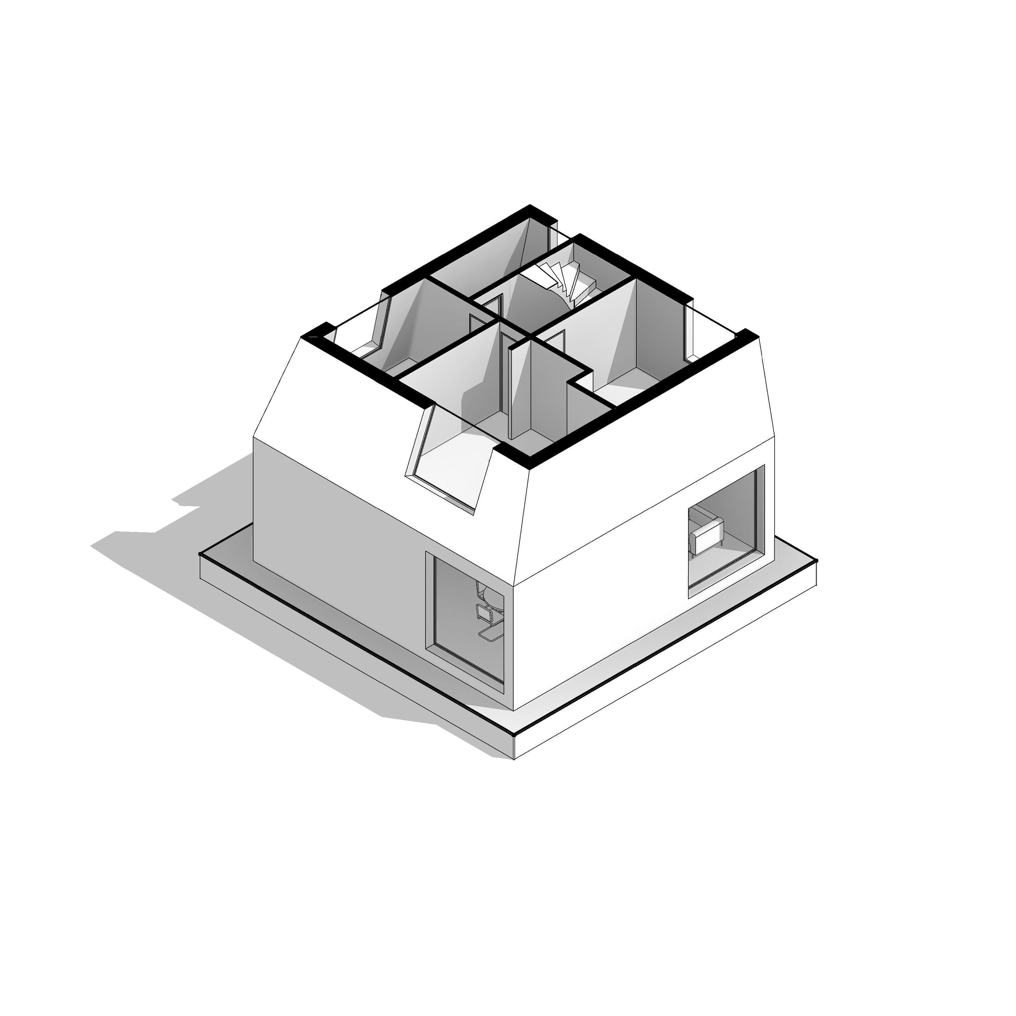 CONCEPT set of colorful houses 3D model_1