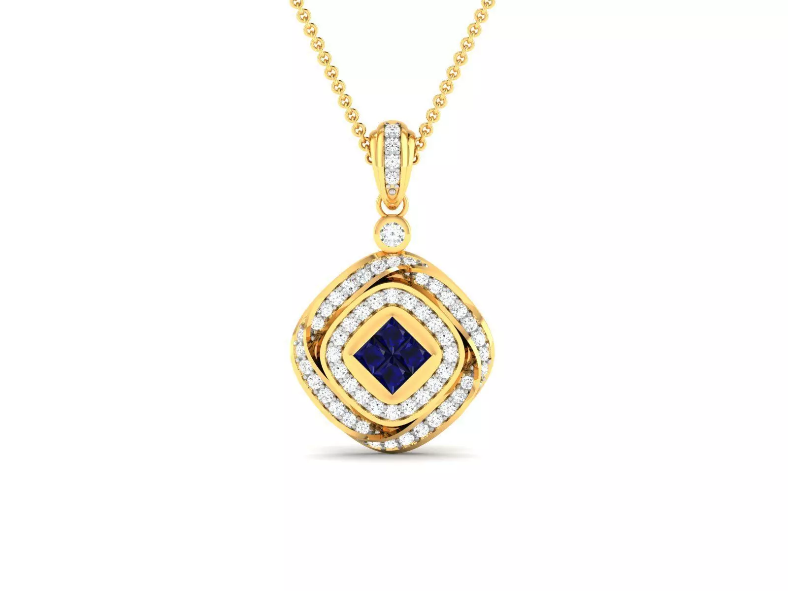 Women Princess Stone Pendant 3DM STL OBJ FBX Render Details 3D print model_0