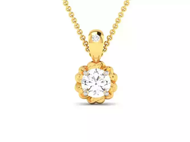 Solitaire Women Pendant 3DM STL OBJ FBX Render Details