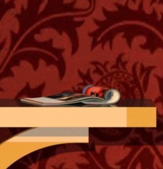 Luxury Table With Lamp Low-poly 3D model_2