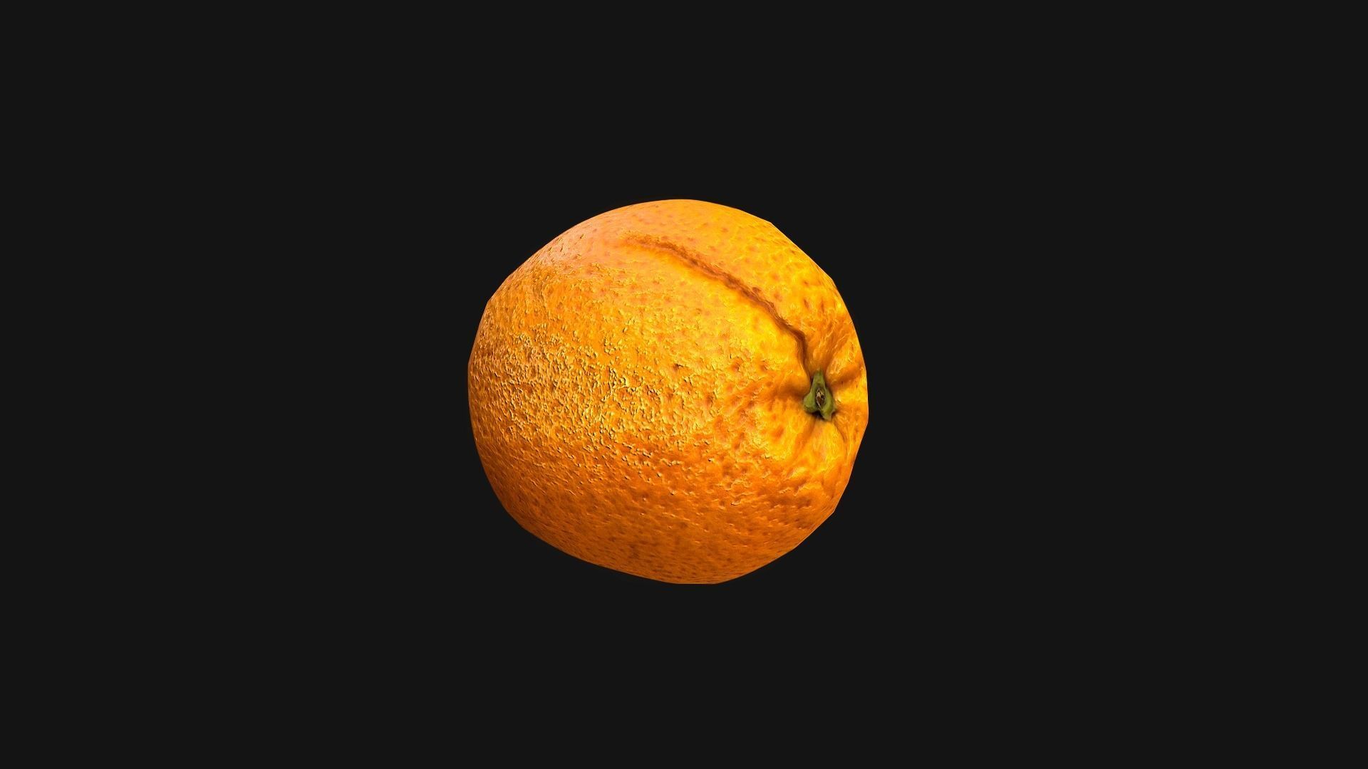 Orange Low-poly 3D model_8