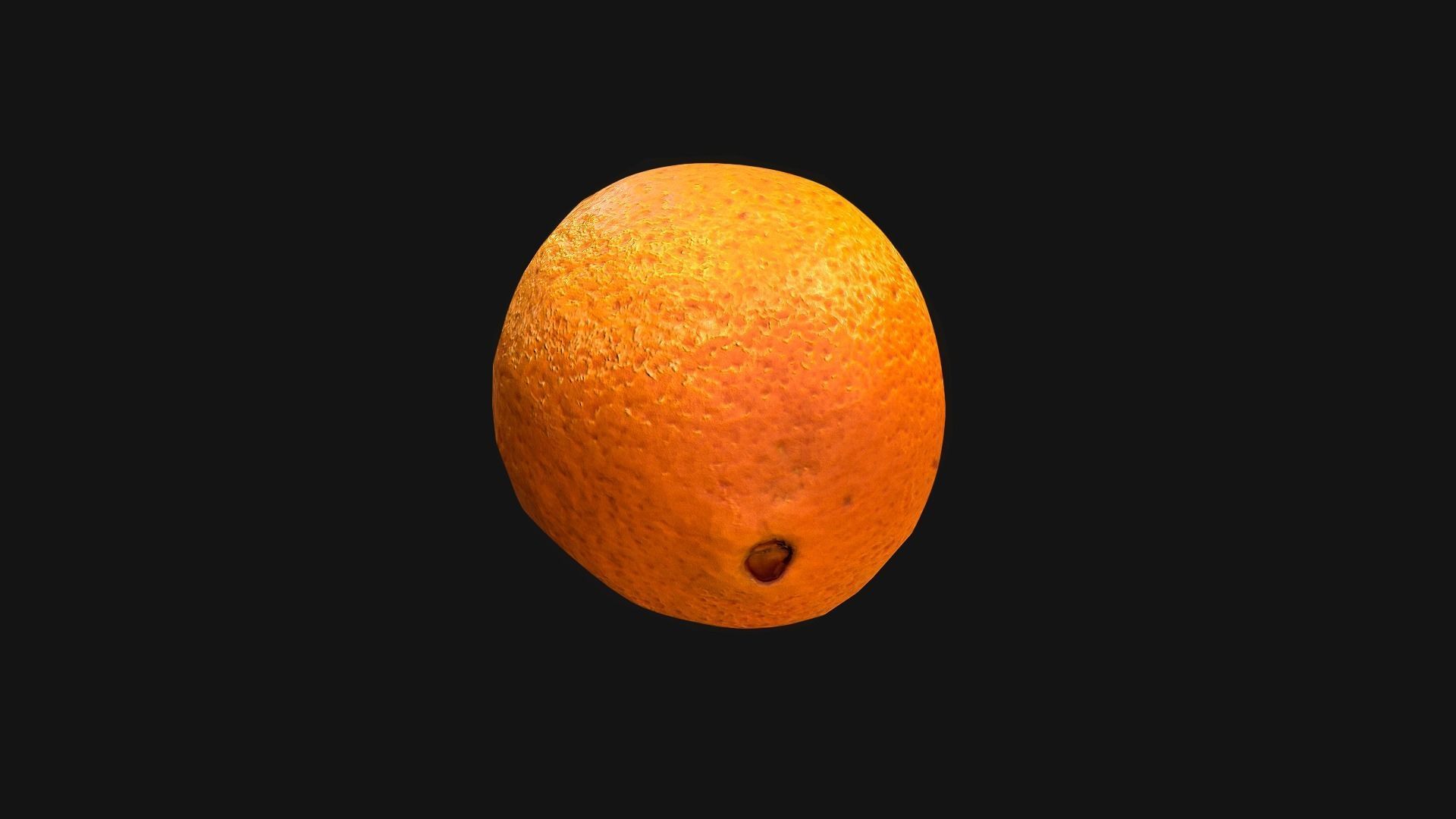Orange Low-poly 3D model_9