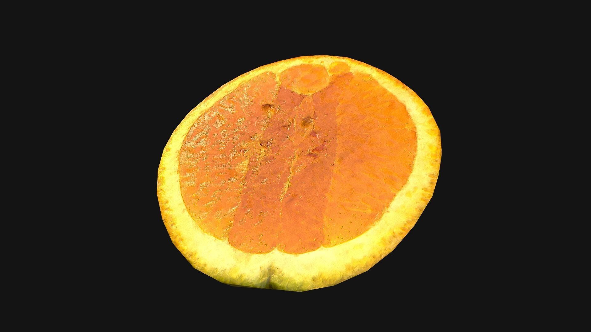 Orange Low-poly 3D model_13