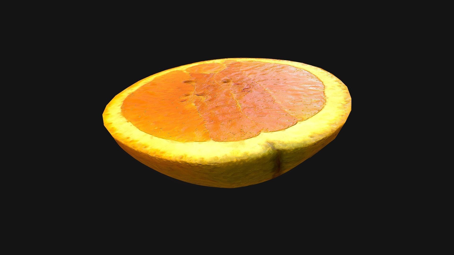 Orange Low-poly 3D model_12