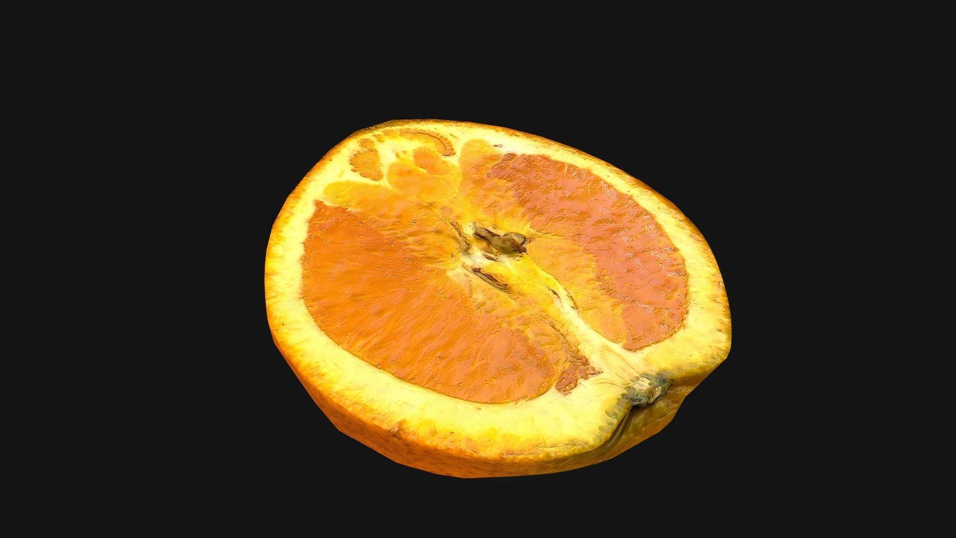 Orange Low-poly 3D model_15