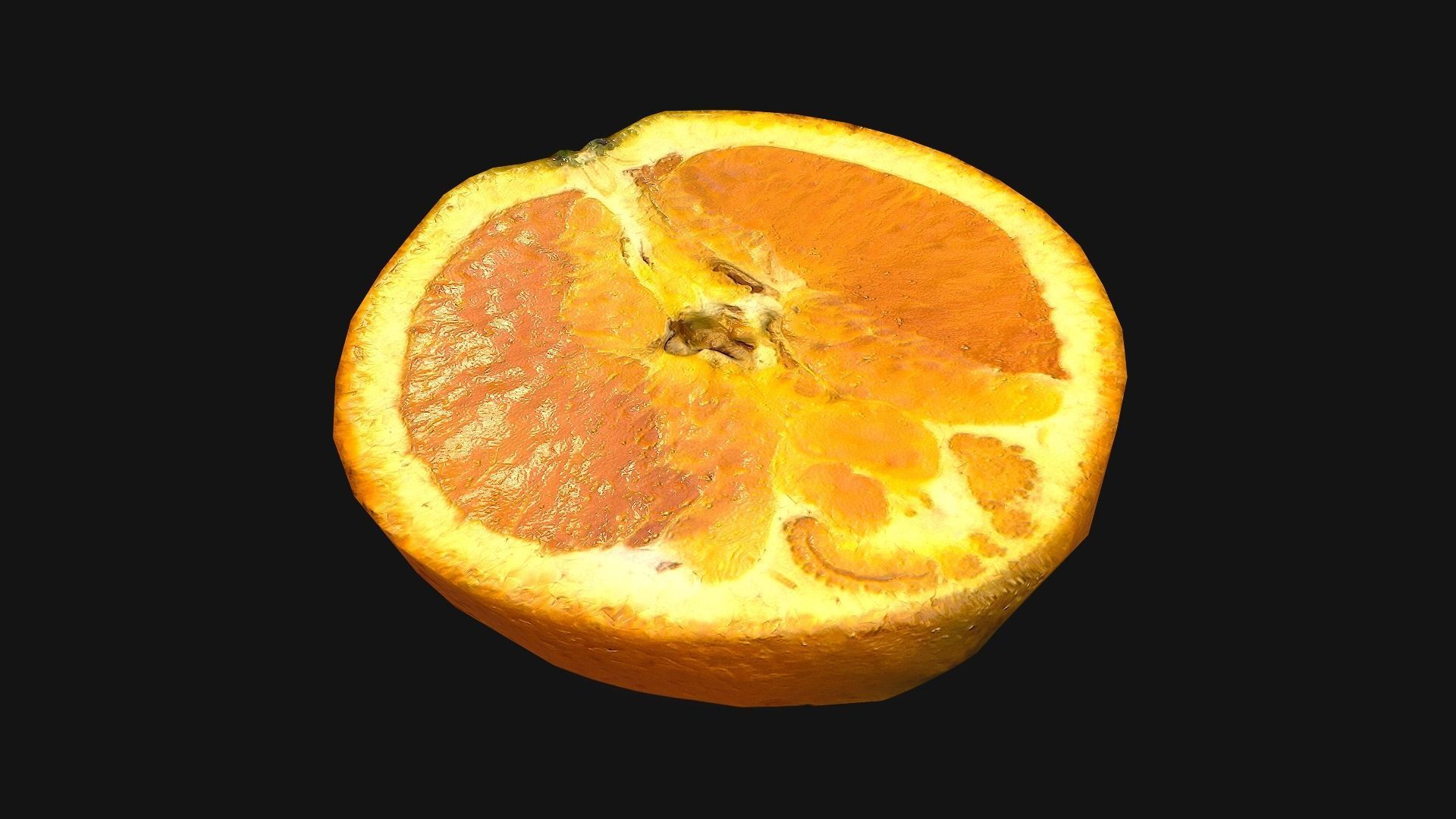 Orange Low-poly 3D model_14