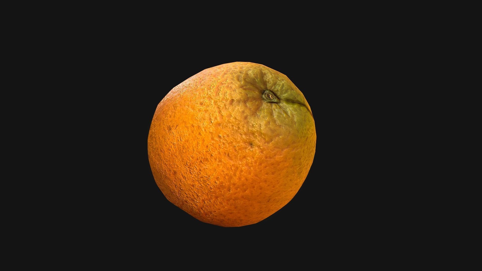 Orange Low-poly 3D model_10