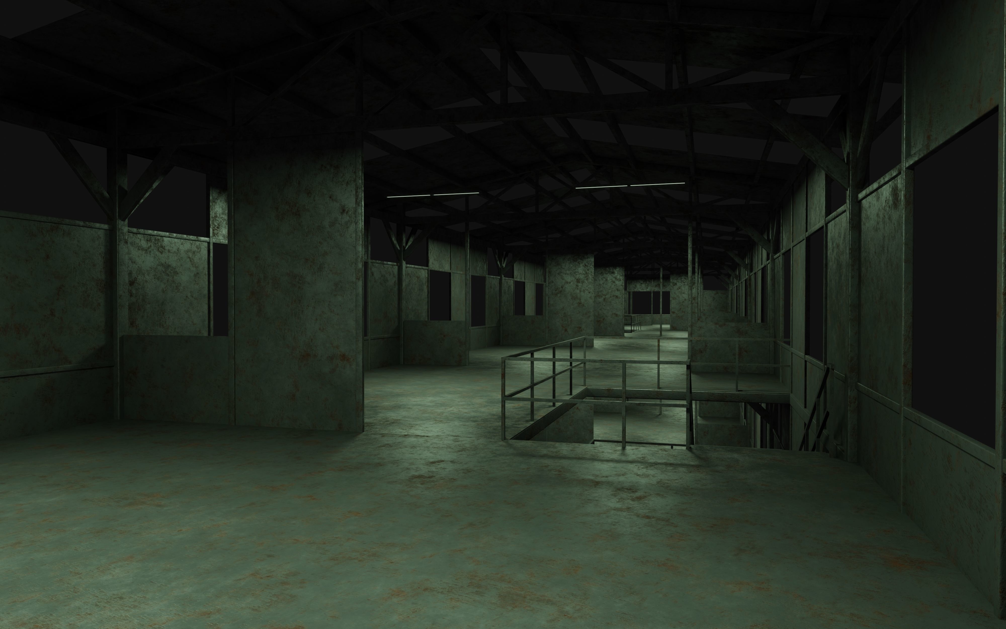 Rusty Metal Steel Construction Building Free 3D model_11