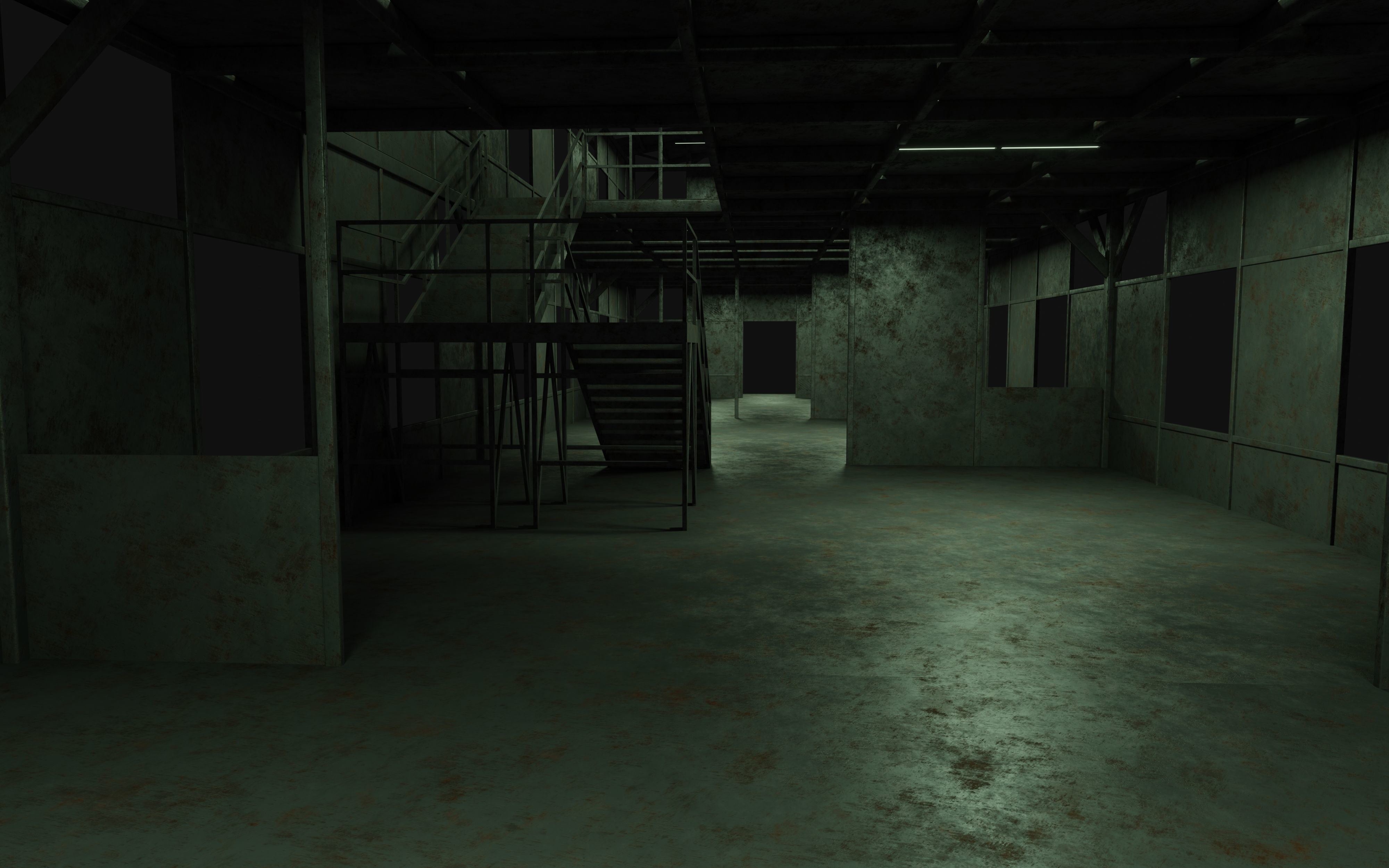 Rusty Metal Steel Construction Building Free 3D model_9