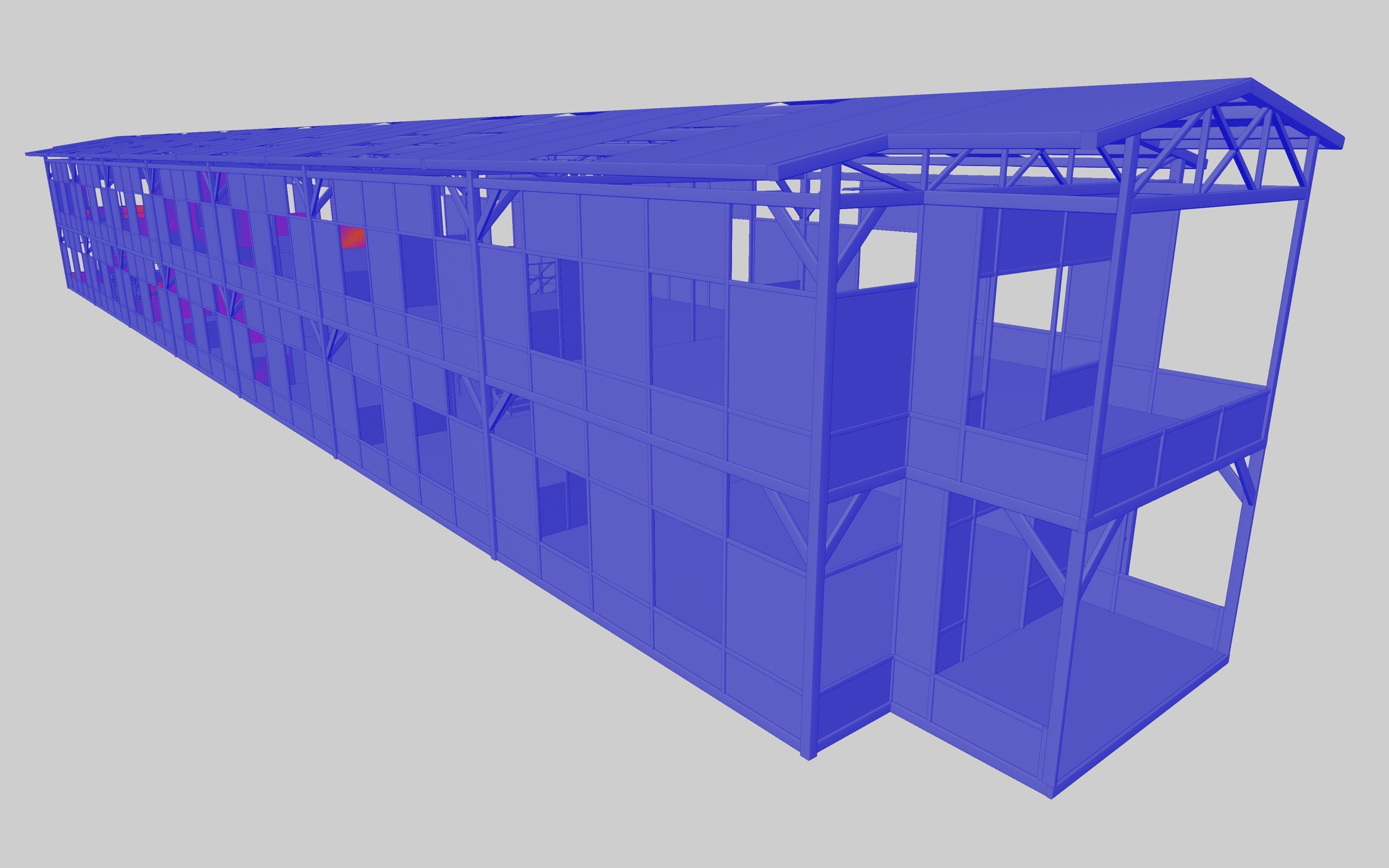 Rusty Metal Steel Construction Building Free 3D model_14