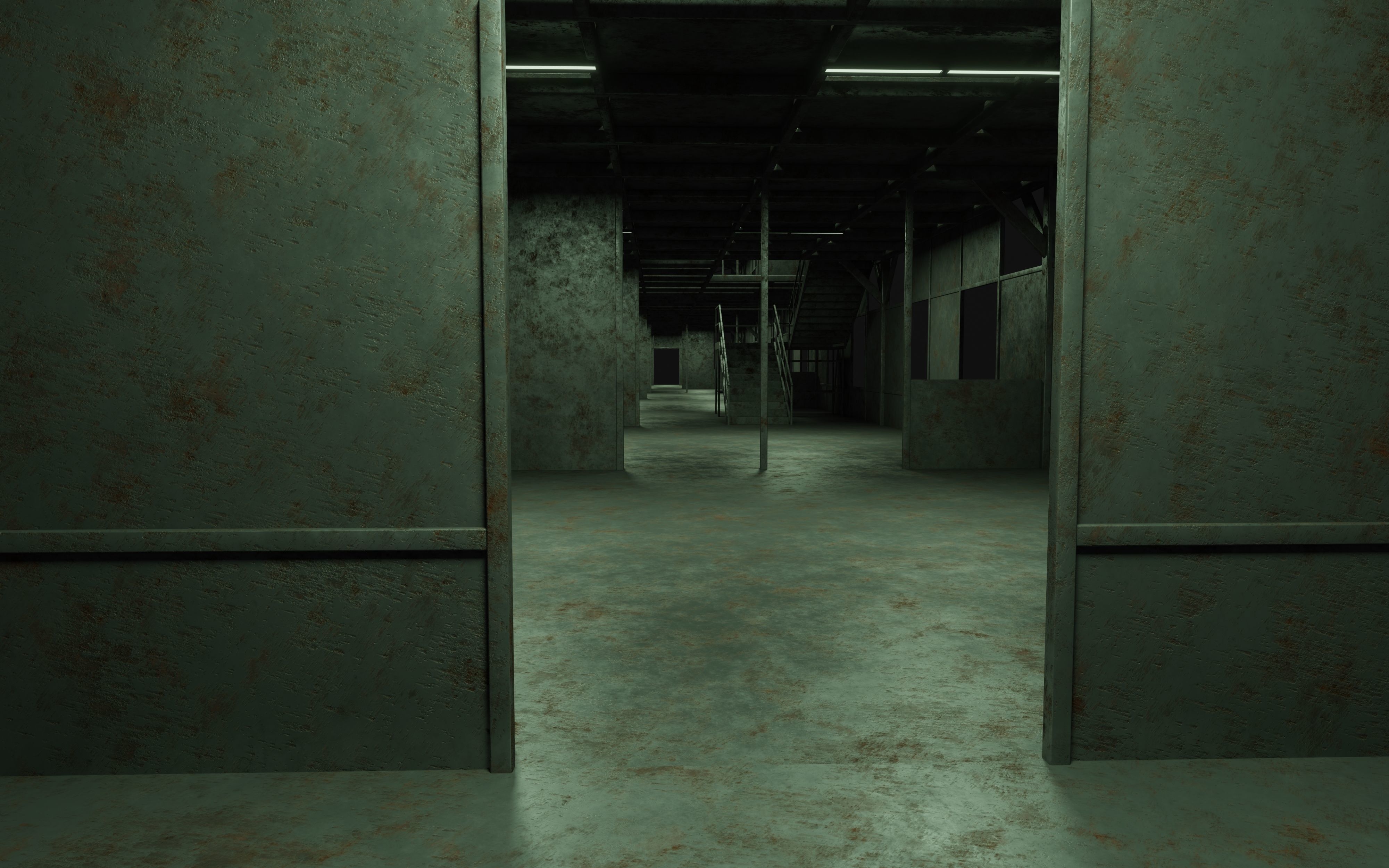 Rusty Metal Steel Construction Building Free 3D model_3