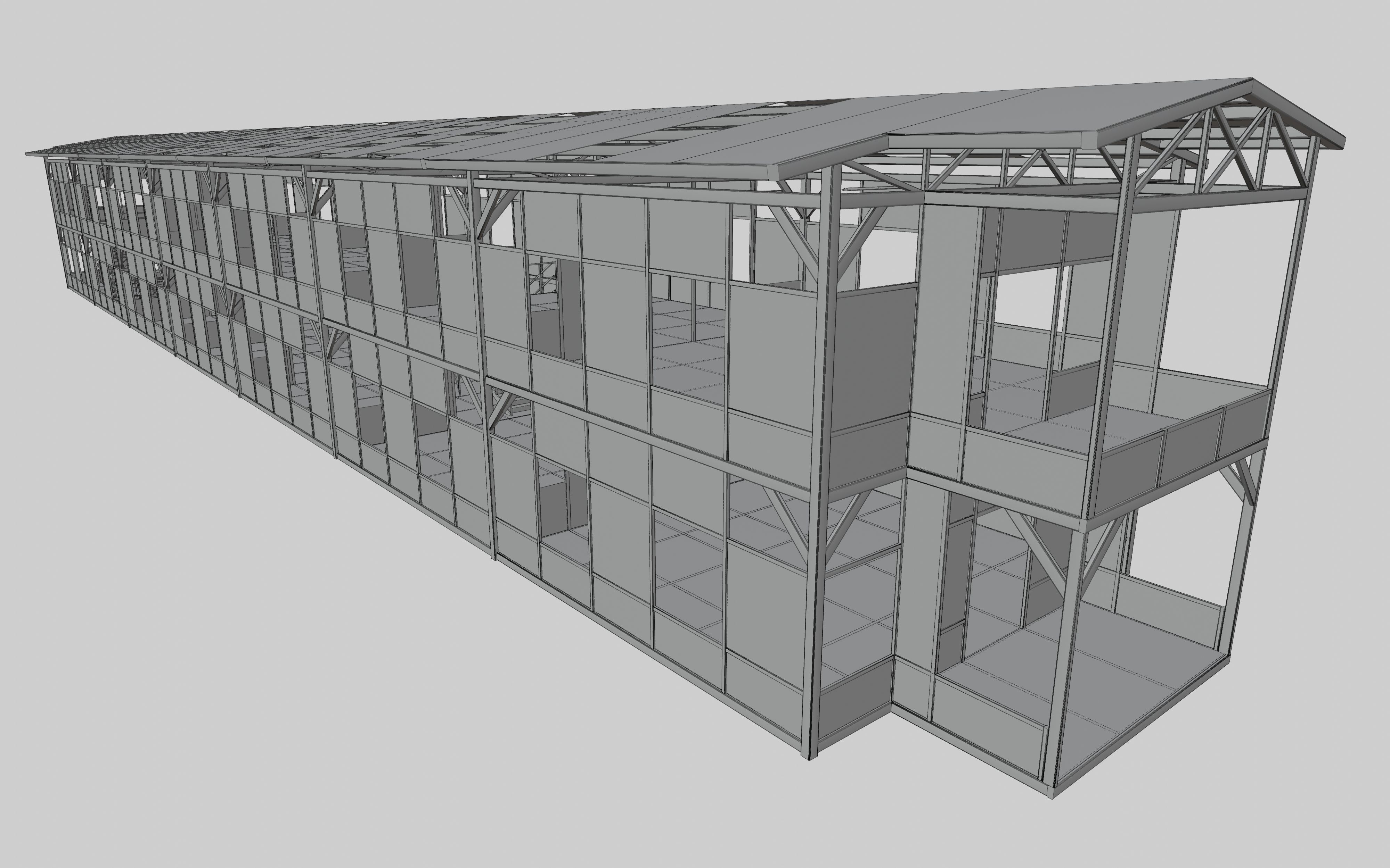 Rusty Metal Steel Construction Building Free 3D model_15