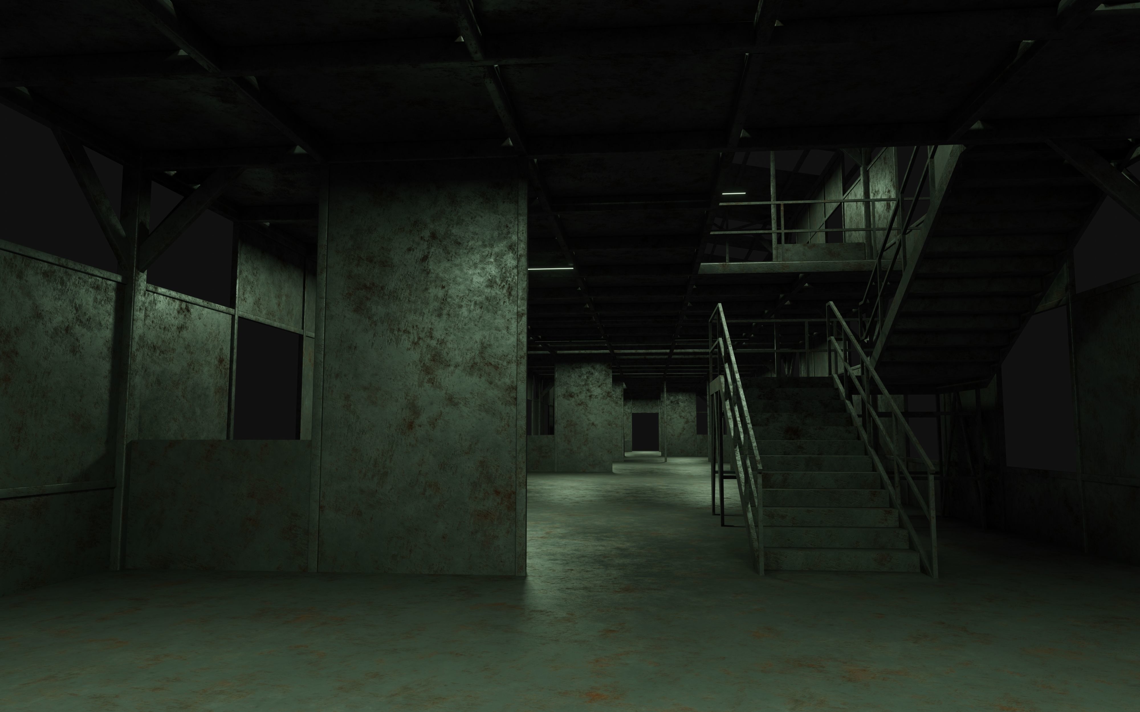 Rusty Metal Steel Construction Building Free 3D model_7