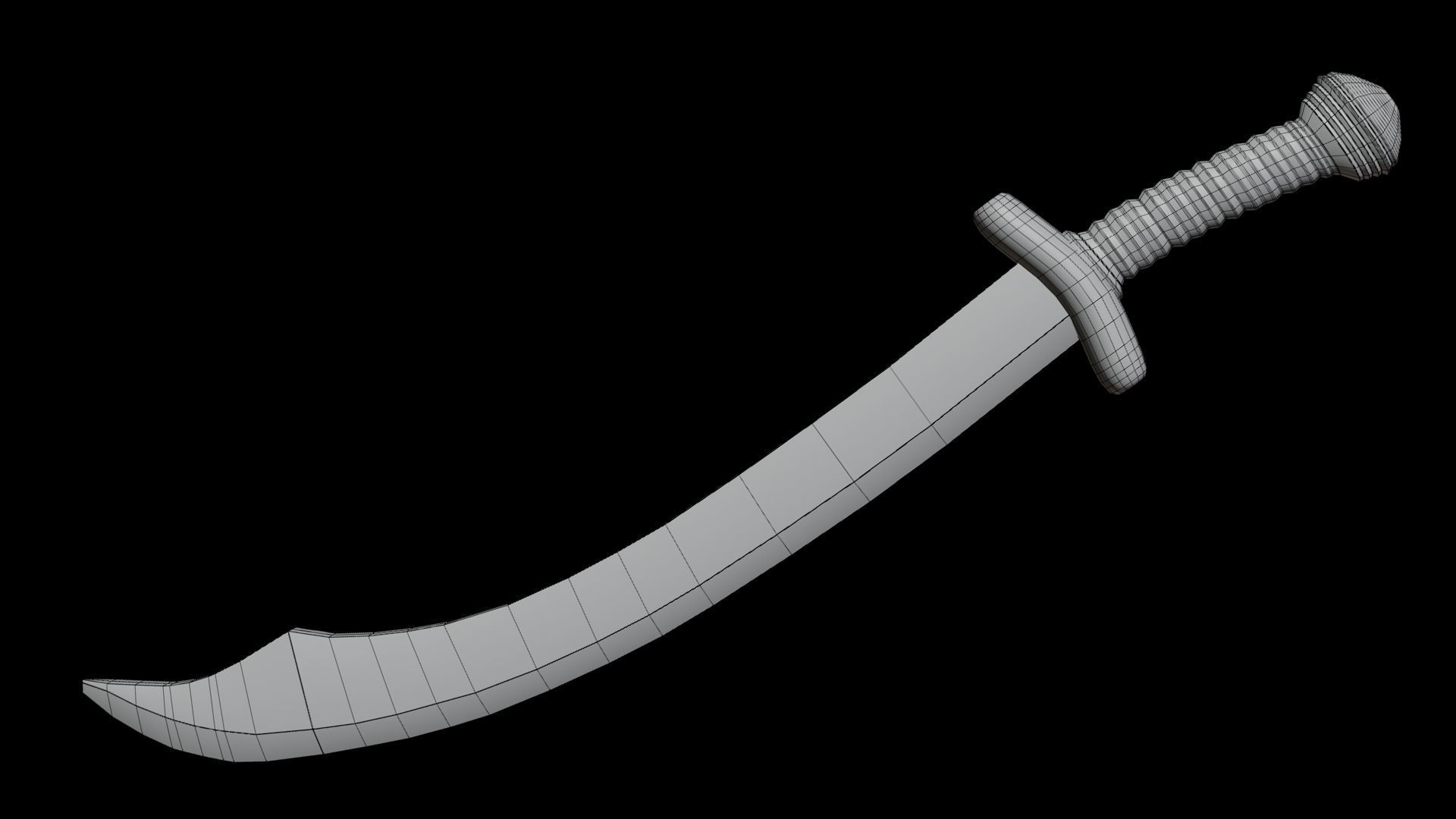 PBR Arabic Sword Pack Low-poly 3D model_18