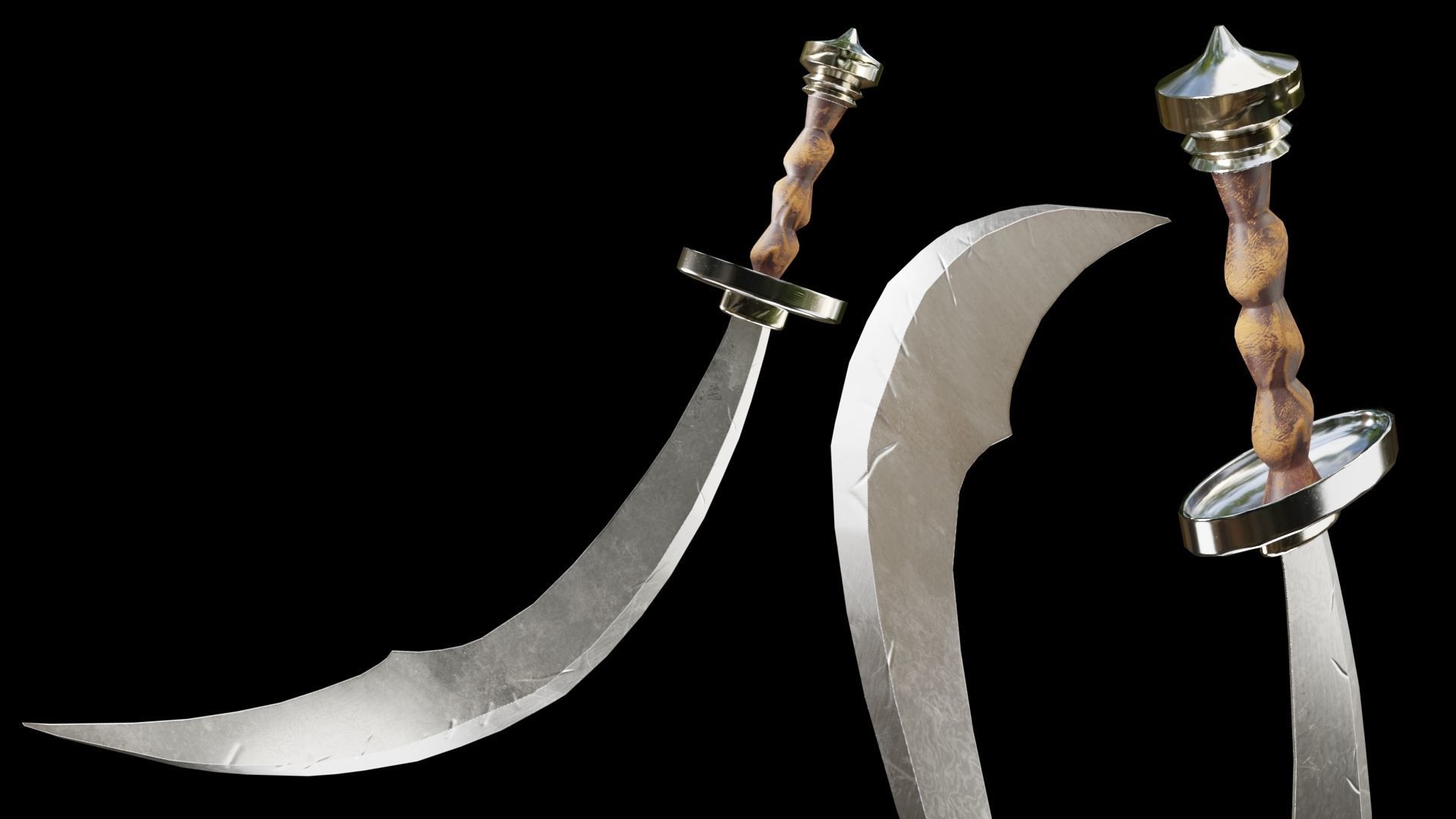 PBR Arabic Sword Pack Low-poly 3D model_25
