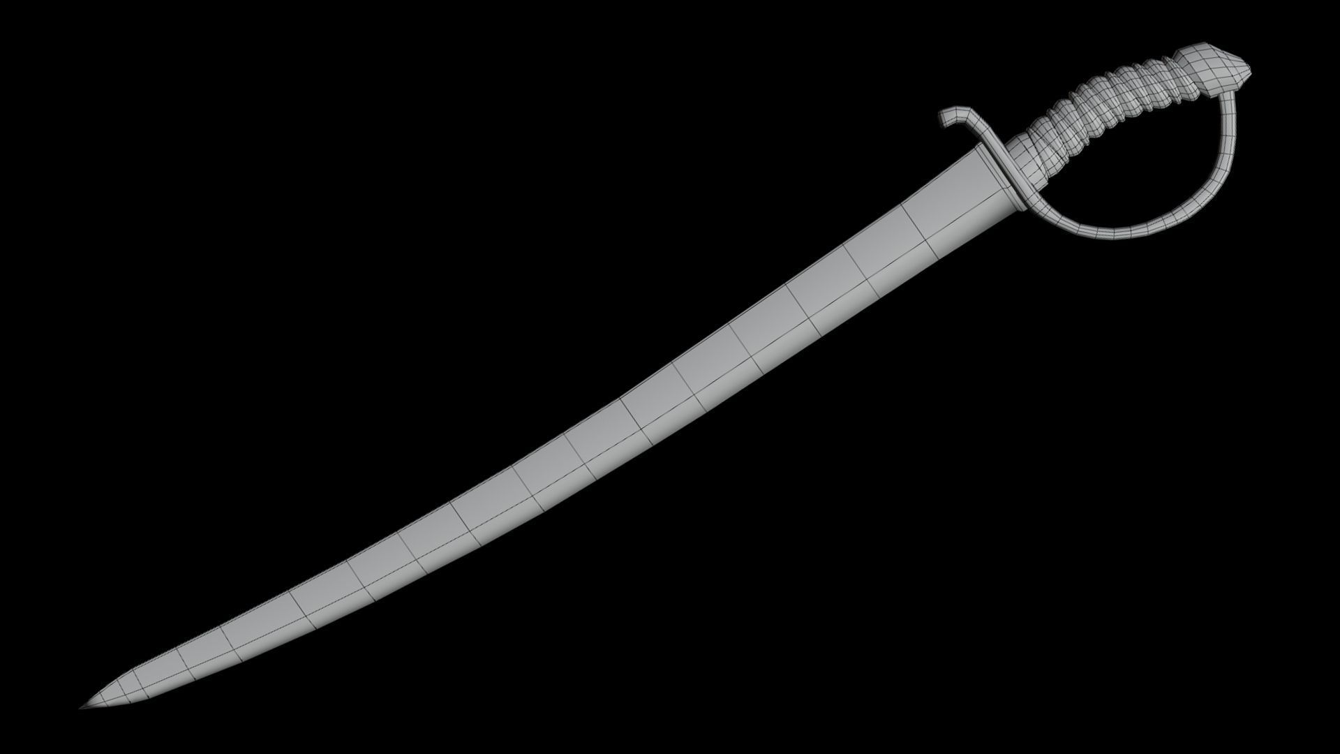 PBR Arabic Sword Pack Low-poly 3D model_20