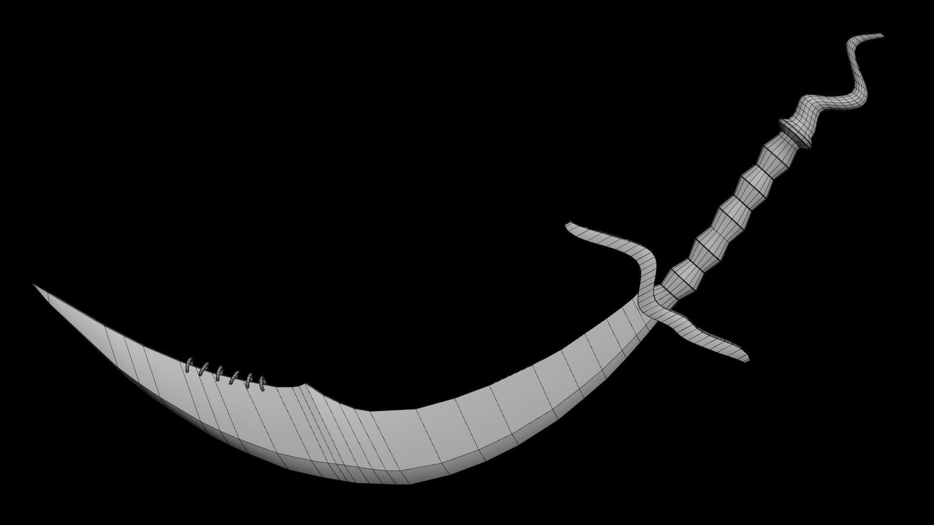 PBR Arabic Sword Pack Low-poly 3D model_17