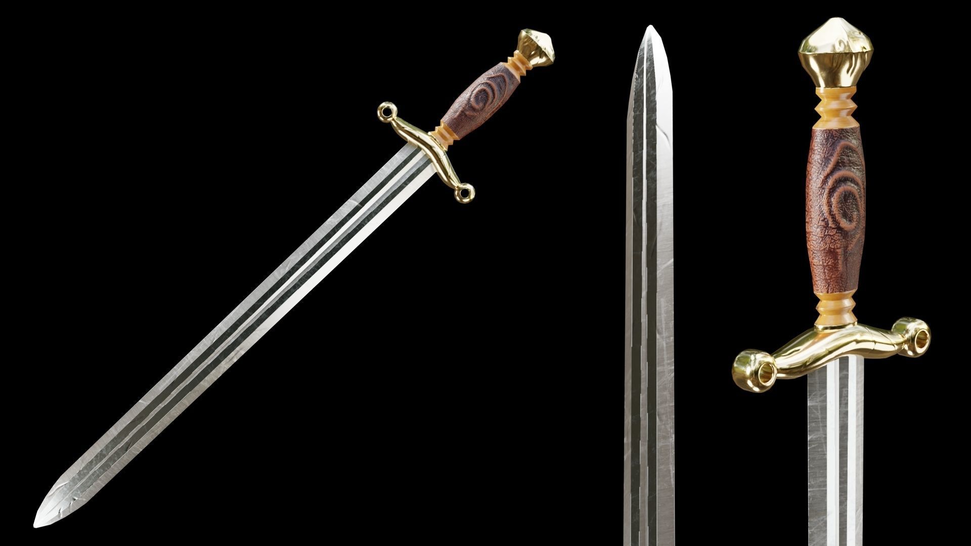 PBR Arabic Sword Pack Low-poly 3D model_28