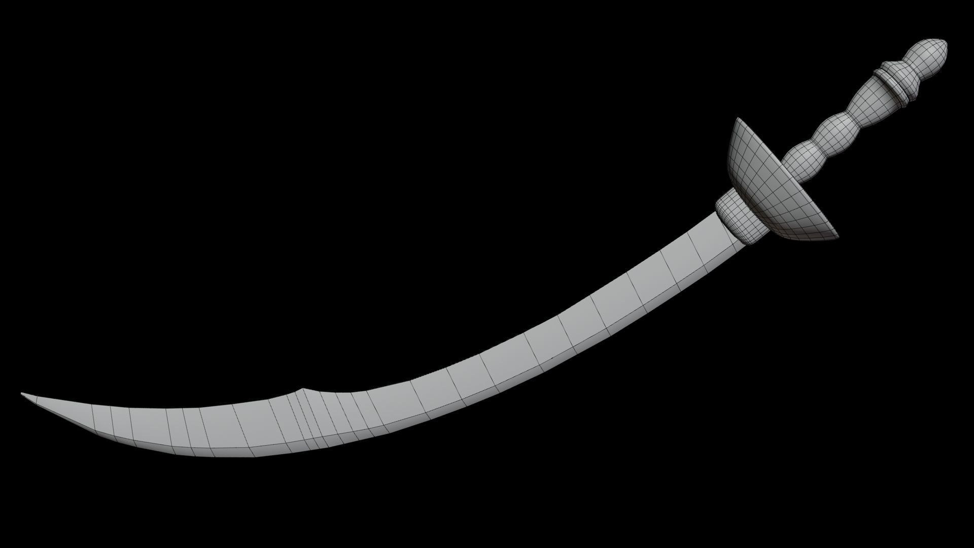 PBR Arabic Sword Pack Low-poly 3D model_15