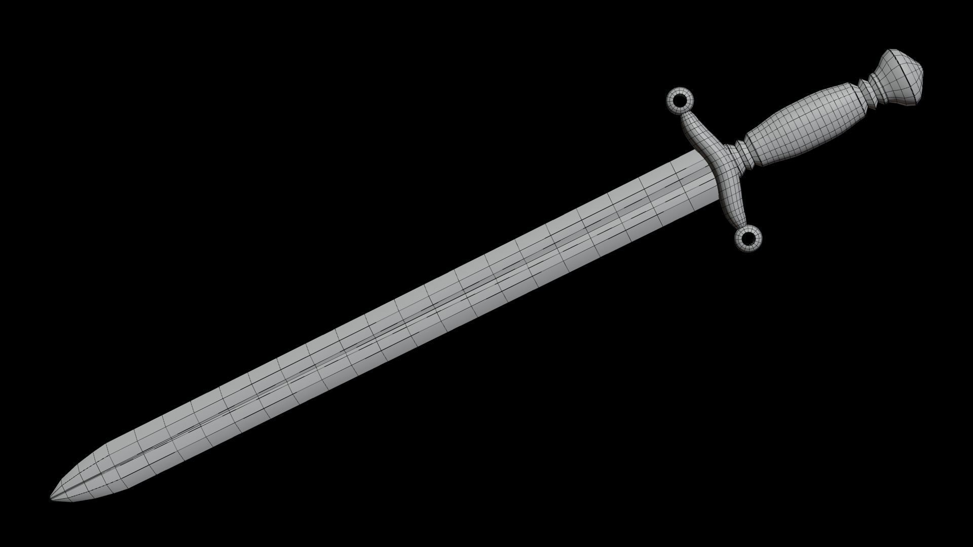 PBR Arabic Sword Pack Low-poly 3D model_19