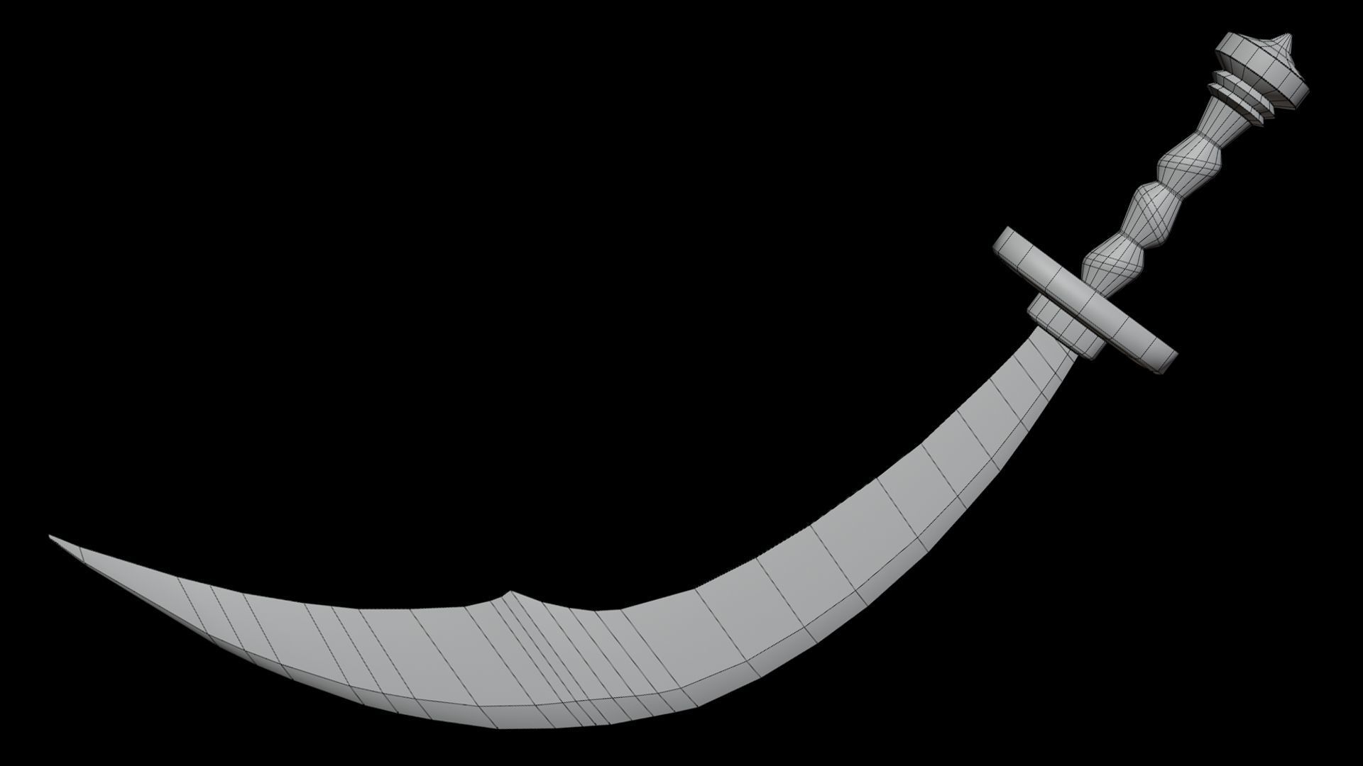 PBR Arabic Sword Pack Low-poly 3D model_16