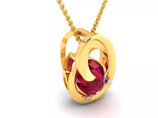  Women Oval Diamond Pendant 3DM STL OBJ FBX Render Details 3D print model