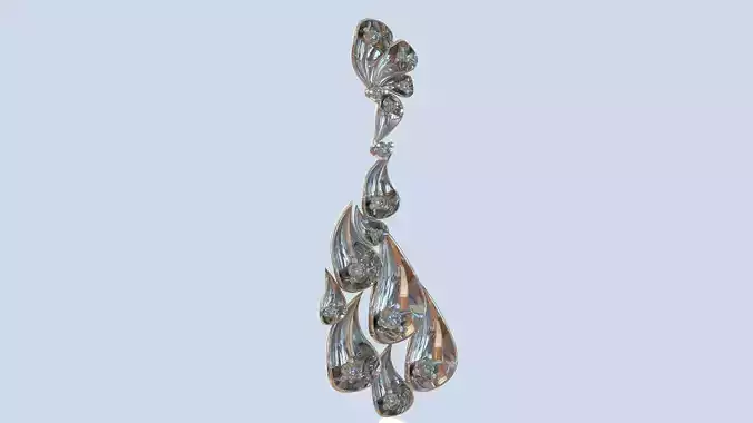 CG351 silver pendant with diamonds