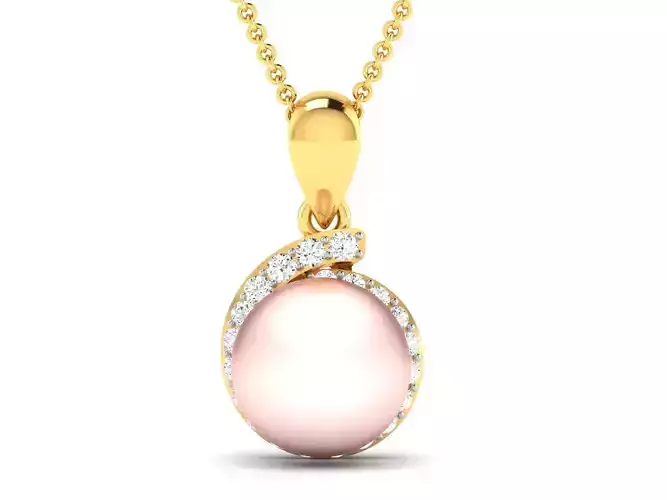 Women Opal Stone Pendant 3DM STL OBJ FBX Render Details
