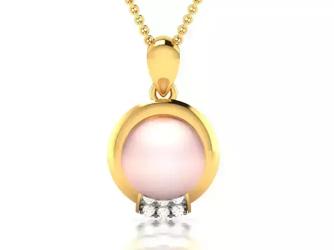 Opal Stone  Women Pendant 3DM STL OBJ FBX Render Details