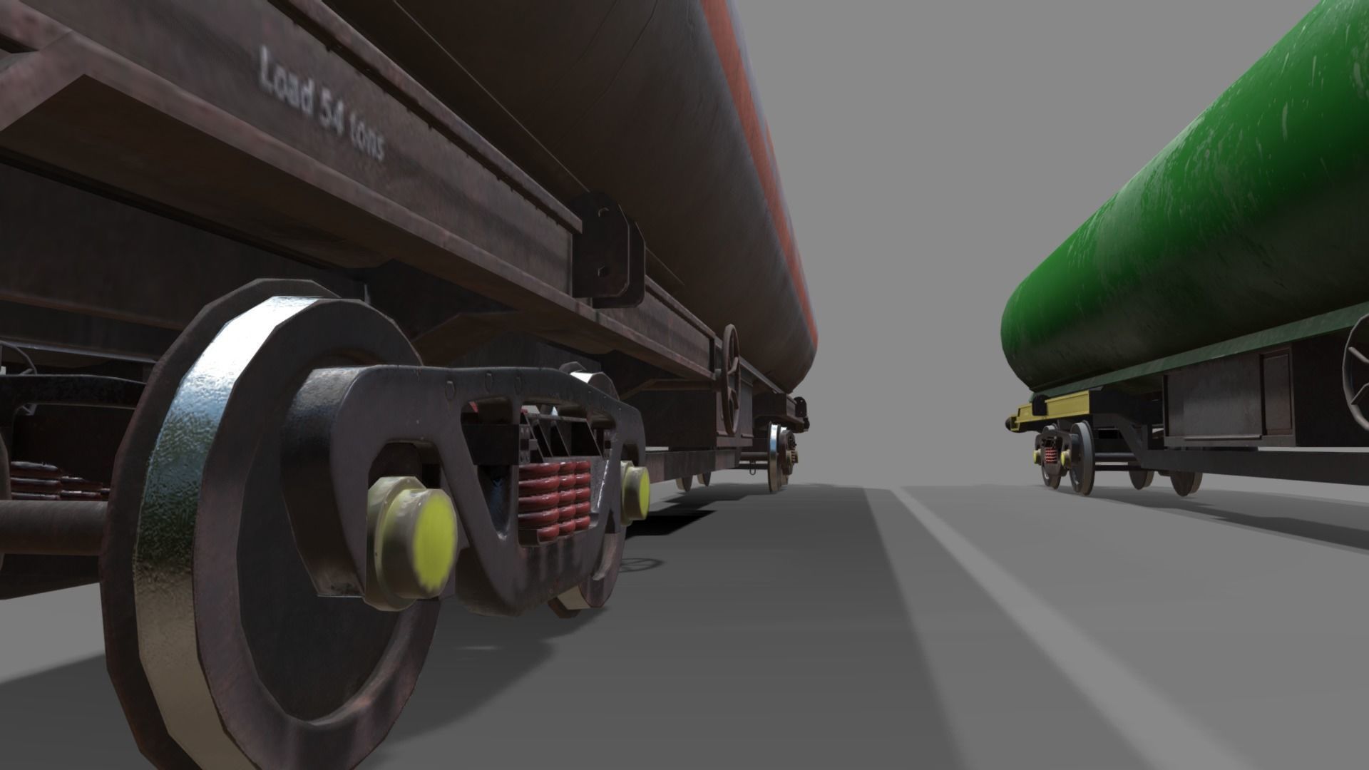 Double Bogie TEA Wagon Low-poly 3D model_8