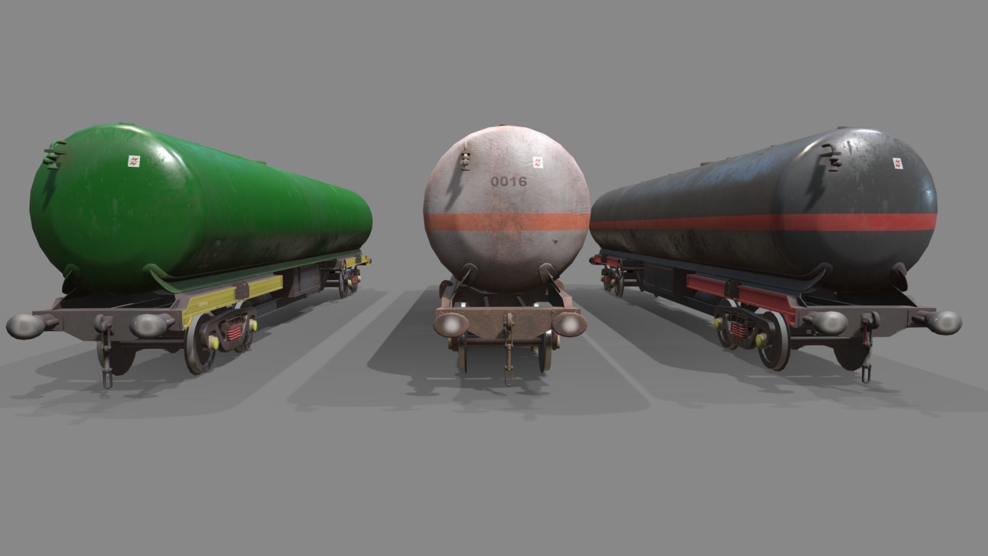 Double Bogie TEA Wagon Low-poly 3D model_5